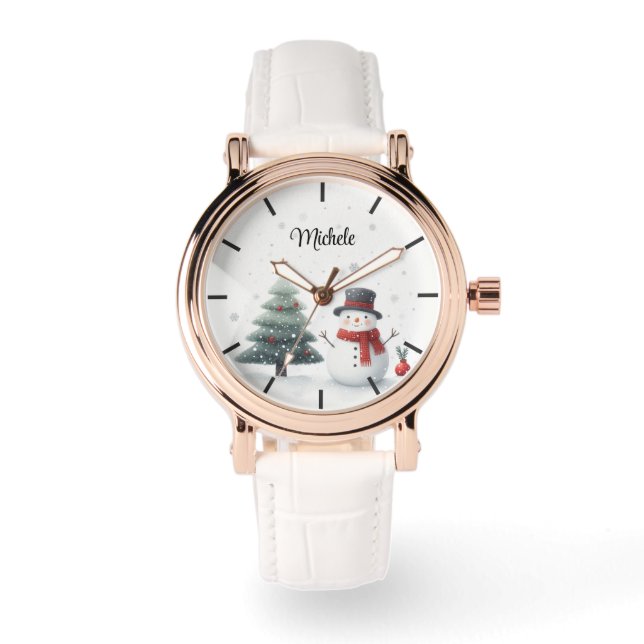 Montre Snowman et À feuillage persistant (Recto)