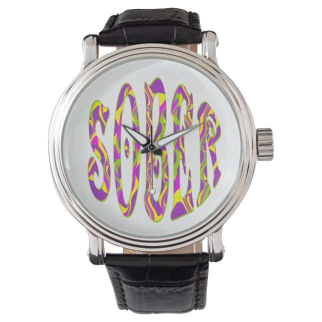 Montre SOBER Retro 60's Art Psychedelic (devant)