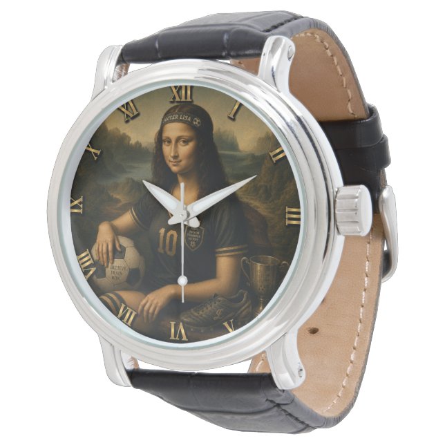 Montre Soccer Funny Mona Lisa (Incliné)