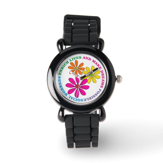 Montre Social Worker Watch Artsy Fleurs (Recto)