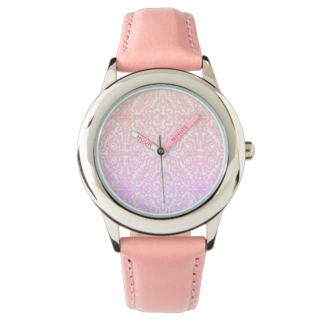 Montre Soft Pink Dream Mandala pattern series (devant)