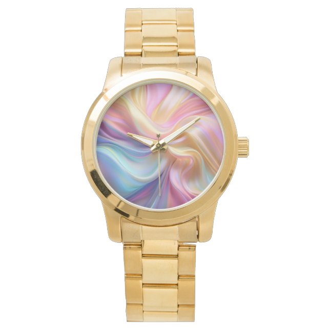 Montre Soie pastel colorée (devant)