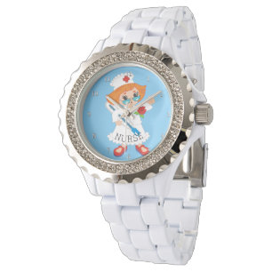 Montre Soins mignons de cadeau d'infirmière de RN