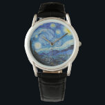 Montre Soirée Van Gogh Starry. Impressionnisme art vintag<br><div class="desc">Montre Van Gogh "The Starry Night".</div>