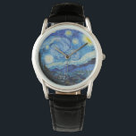 Montre Soirée Van Gogh Starry. Impressionnisme art vintag<br><div class="desc">Montre Van Gogh "The Starry Night".</div>