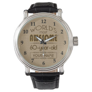 Montre soixantième Monde de célébration d'anniversaire