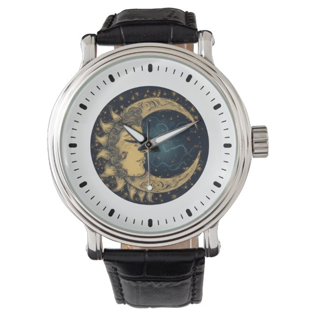 Montre Soleil Lune Mystique Céleste  (devant)