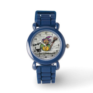 Montre Sorcière , Chat , Chat et Citrouille , Joyeux Hall