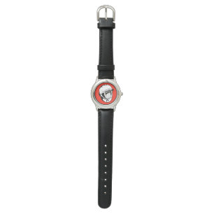 Montre soviétique rouge d'acier inoxydable de