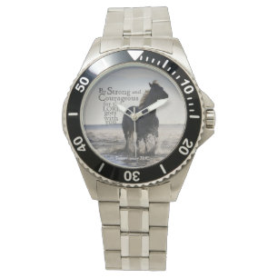 Montre Soyez forte et courageuse Bible Verse Deut 31 Hors