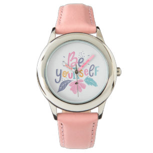 Montre Soyez vous-même Fleurs Pastel
