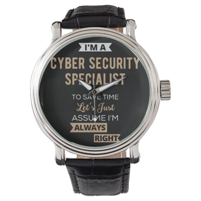 Montre Spécialiste de la cybersécurité (devant)