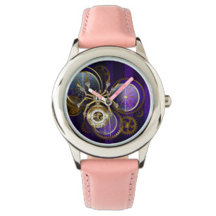 Montre Spider Steampunk sur Arrière - plan pourpre