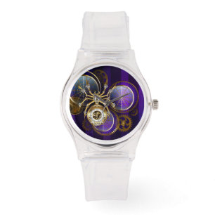 Montre Spider Steampunk sur Arrière - plan pourpre