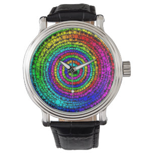 Montre Spirale arc-en-ciel