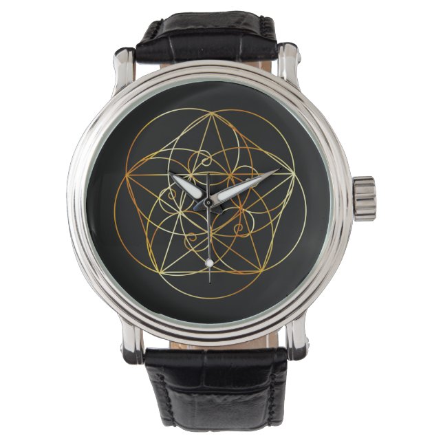 Montre Spirale de Fibonacci - La géométrie sacrée (devant)