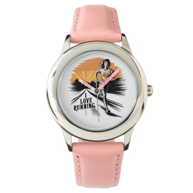 Montre Splatter Vibrant I Love Running (devant)