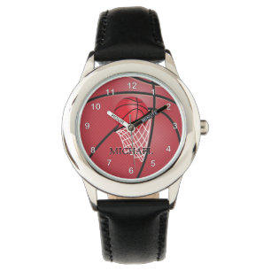 Montre Sport Basket-ball rouge Nom do-it-yourself