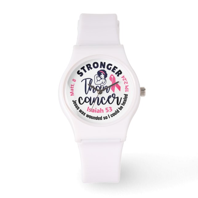 Montre sportive pour femmes, en silicone blanc (Recto)