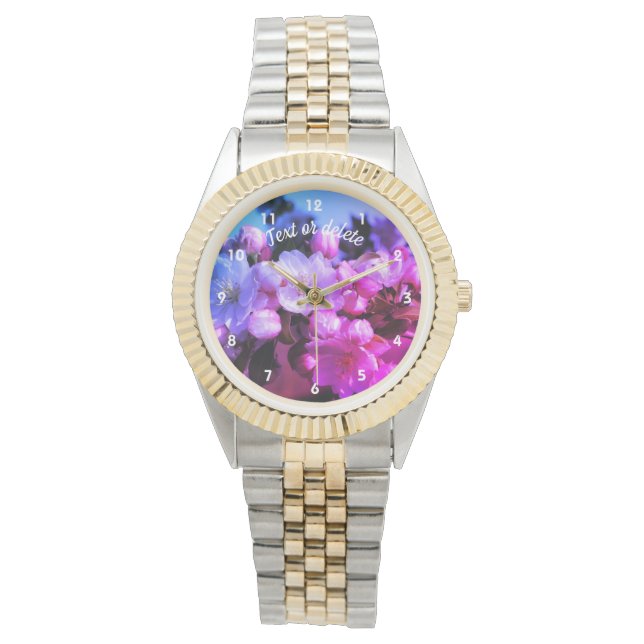 Montre Spring Crabapple Blossoms Abstract Personalized (devant)