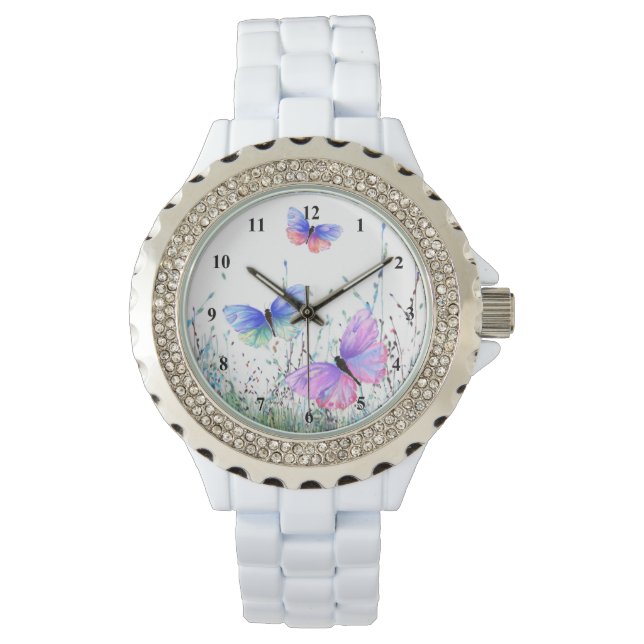 Montre Spring Joy Flying Colorful Butterflies Watch (devant)