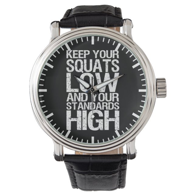 Montre Squat Low - Exercice de musculation Motivationnel (devant)