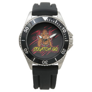 Montre Squatch GQ hommes en acier inoxydable noir