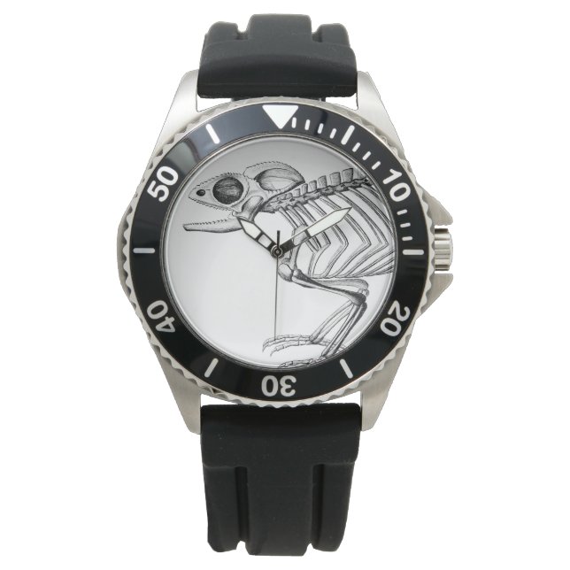 Montre squelette de lézard vintage (devant)