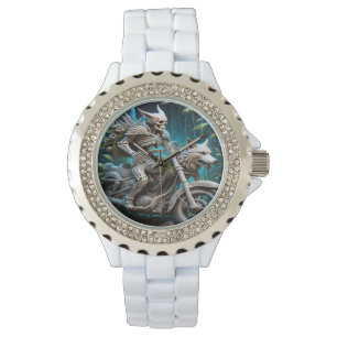 Montre squelette sur un hélico monté avec une tête de lou