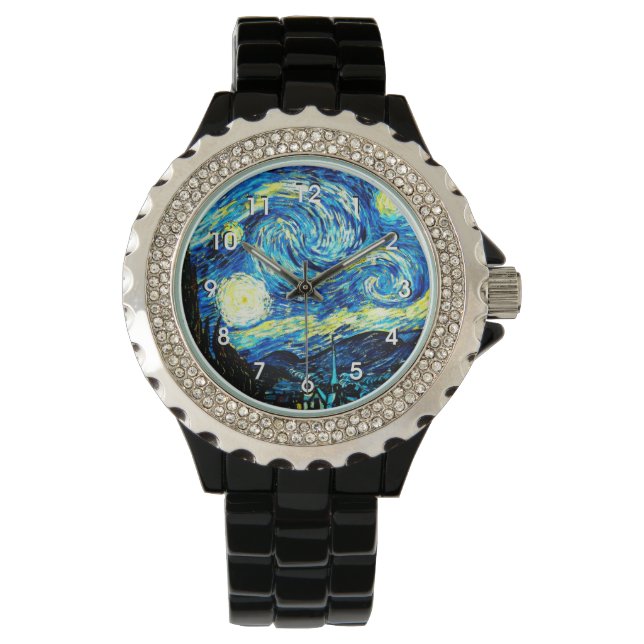 Montre Starry Night, célèbre peinture de Vincent van Gogh (devant)