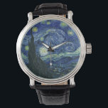 Montre Starry Night Vincent van Gogh Art Peinture<br><div class="desc">Vincent van Gogh (Néerlandais, 1853 - 1890) Starry Night, 1889, Huile sur toile Non encadré : 73 × 92 cm (28, 7 × 36, 2 po) Ce tableau représente la vue depuis la fenêtre est de la chambre d'asile de Van Gogh à Saint-Rémy-de-Provence, il ajoute un village aménagé. Il est...</div>
