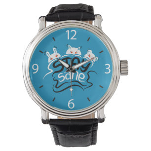 Montre Stay Sane Funny Madness Typographie
