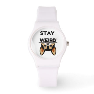 Montre Stay Weird Funny Boston Terrier Cartoon Dog