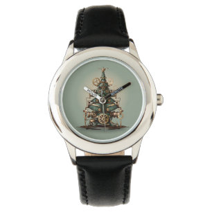 Montre Steampunk Arbre de Noël Style rétro Vintage
