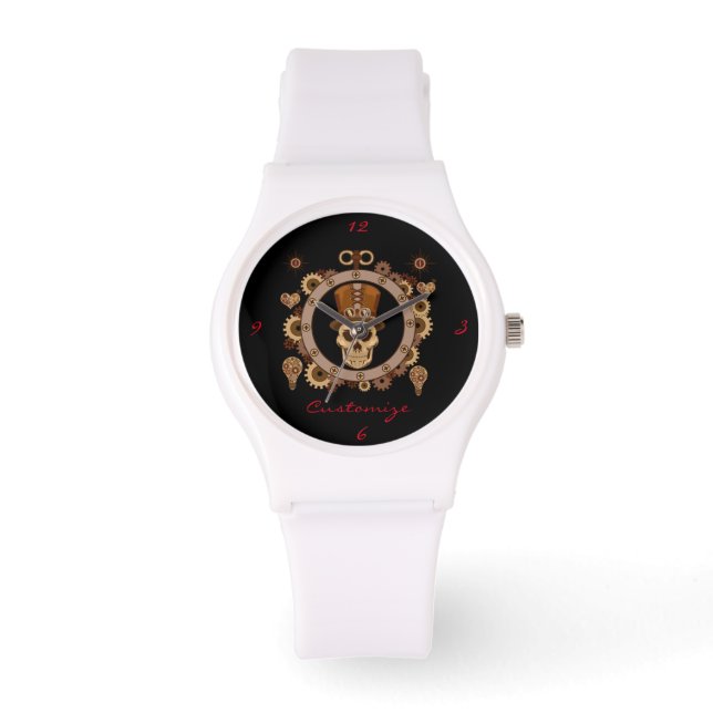 Montre Steampunk Coeur ailé avec engrenages Thunder_Cove (Recto)