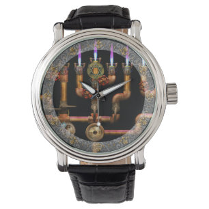 Montre Steampunk - Plomberie - Allumer la Menorah