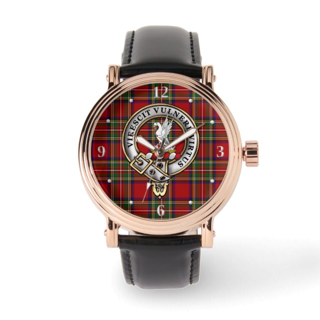 Montre Stewart Clan Badge & Tartan   (Recto)
