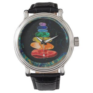 Montre Stones Zen Chakras et cercle Enso