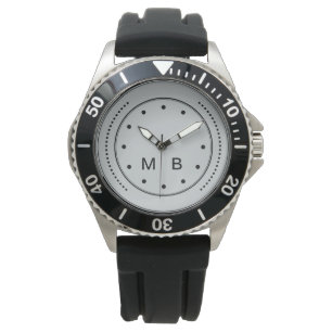 Montre Style du monogramme des hommes