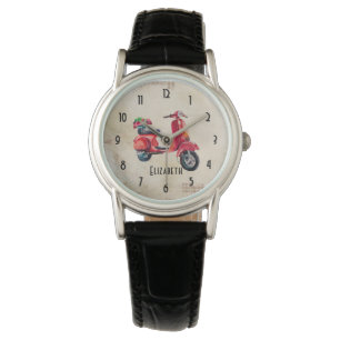 Montre Style européen Red Scooter Personnalisé