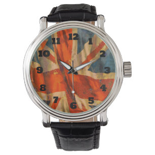 Montre Style Grunge Union Jack Drapeau britannique