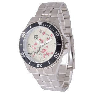 Montre Style oriental Sakura Cherry Blossom Art