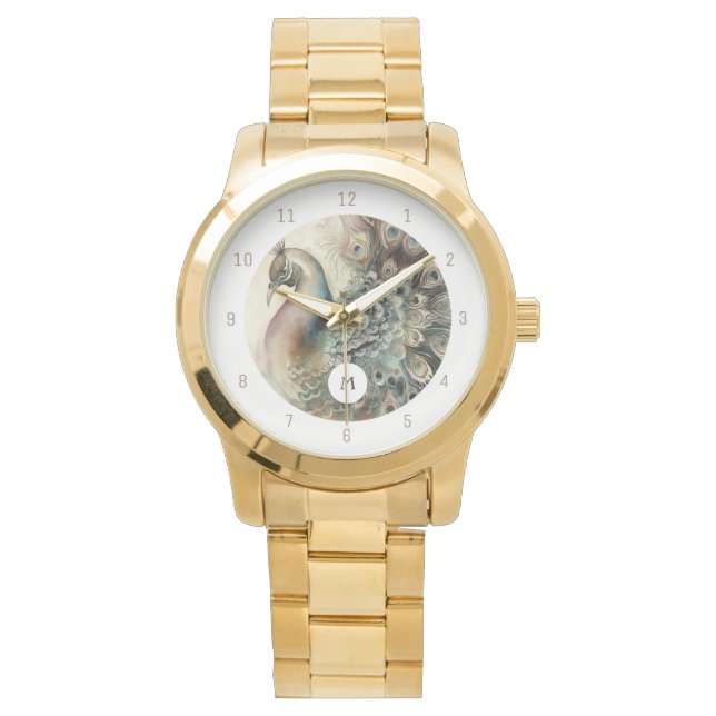 Montre Style Peacock | Ajouter votre initiale (devant)