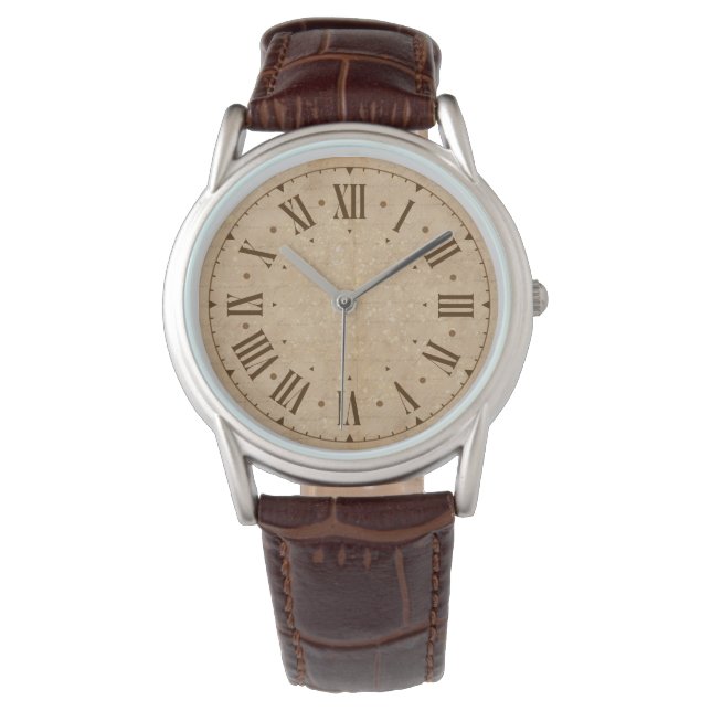 Montre Style vintage et lettres romaines (devant)