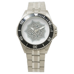 Montre style zèbre noir et blanc