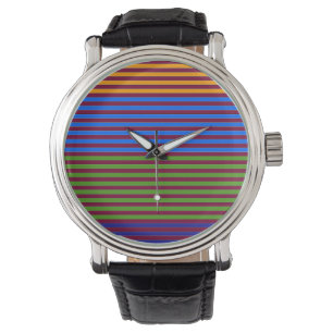 Montre STYLISH MULTI COULEUR BANDED STRIPES eWatch