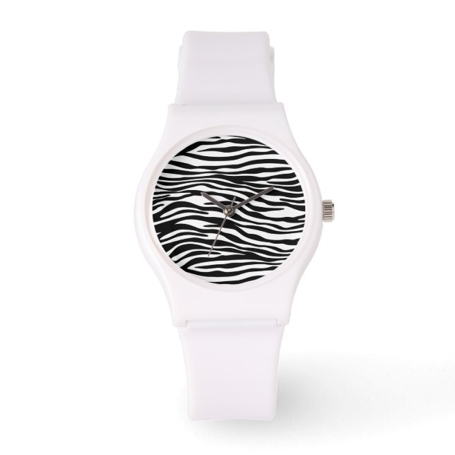 Montre Stylish Zebra Print Wrist Watch (Front)