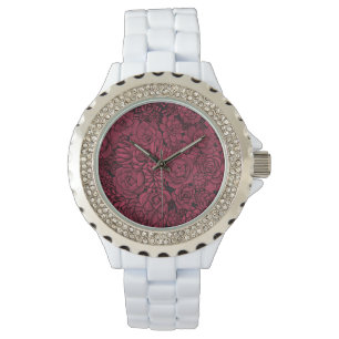 Montre Succulents à Viva Magenta- Couleur de l'année 2023