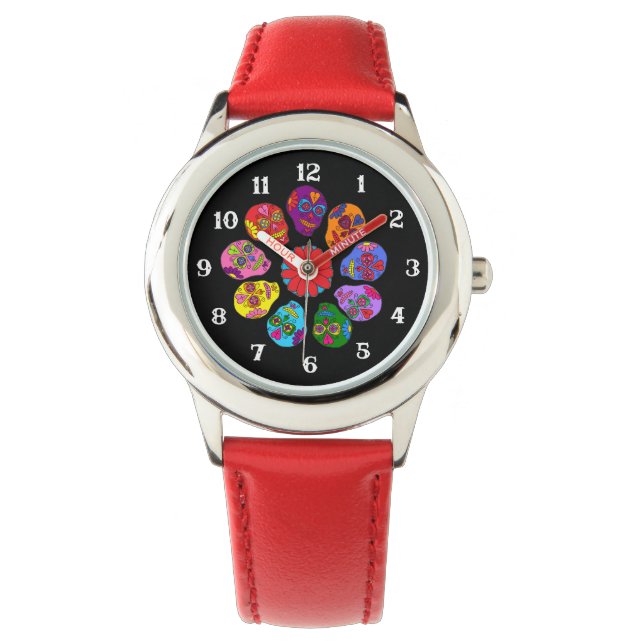 Montre Sugar Skull Flower (devant)