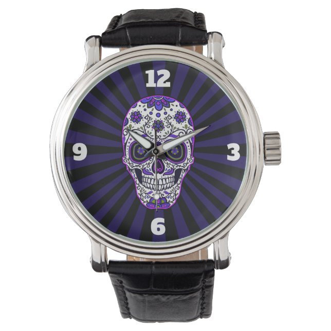 Montre Sugar Skull Purple Coloris Regarder (devant)